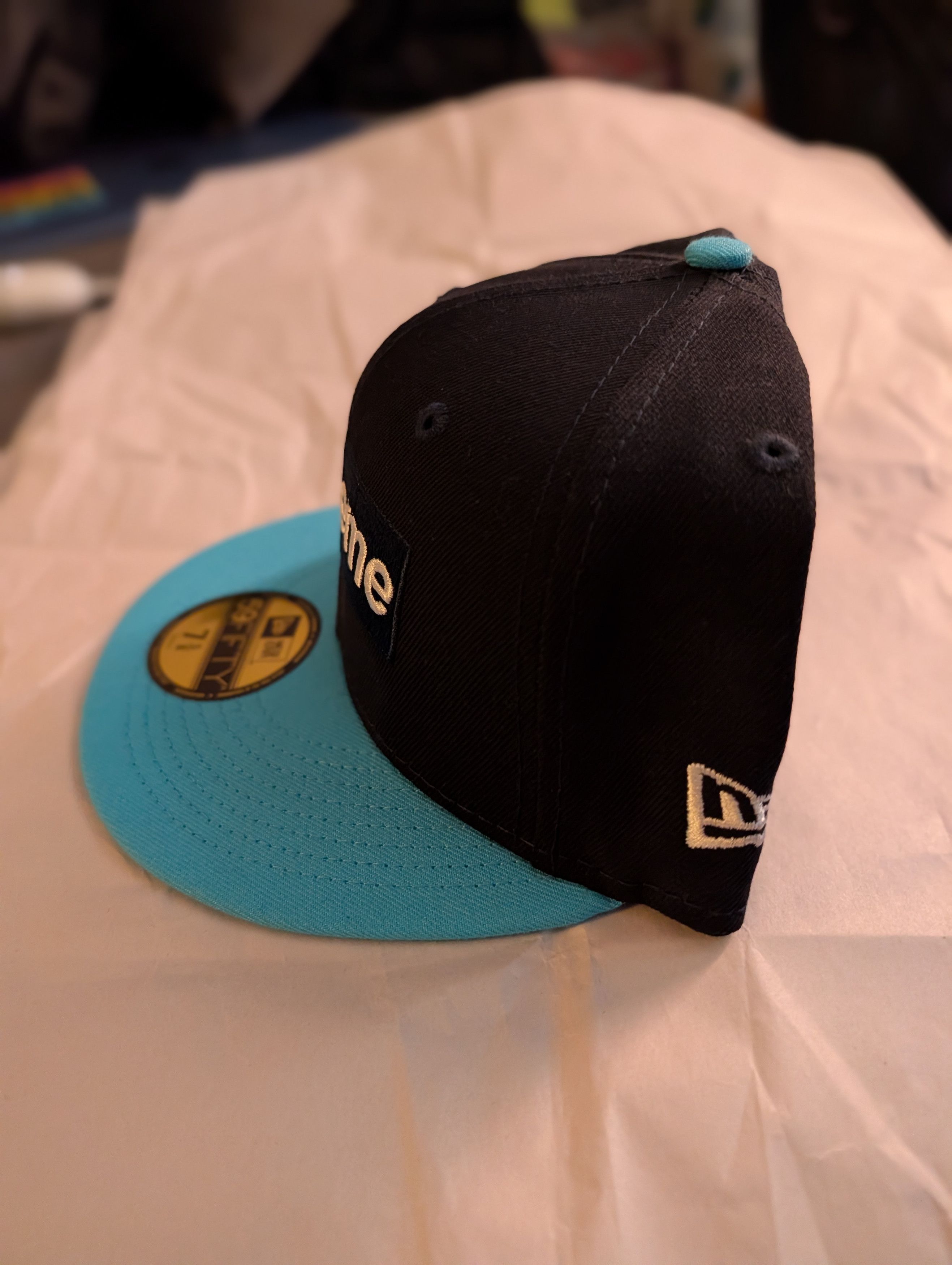 Supreme Supreme Spring Training Box Logo Fitted Hat ss22 Navy 7 5/8 Size ONE SIZE - 3 Thumbnail