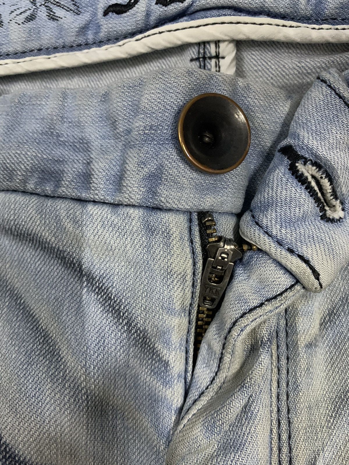14th Addiction × Japanese Brand × Seditionaries ‼️RARE‼️Japanese Brand Johny Wolf Thrashed Mud Wash Punk Jeans Size US 31 - 4 Thumbnail