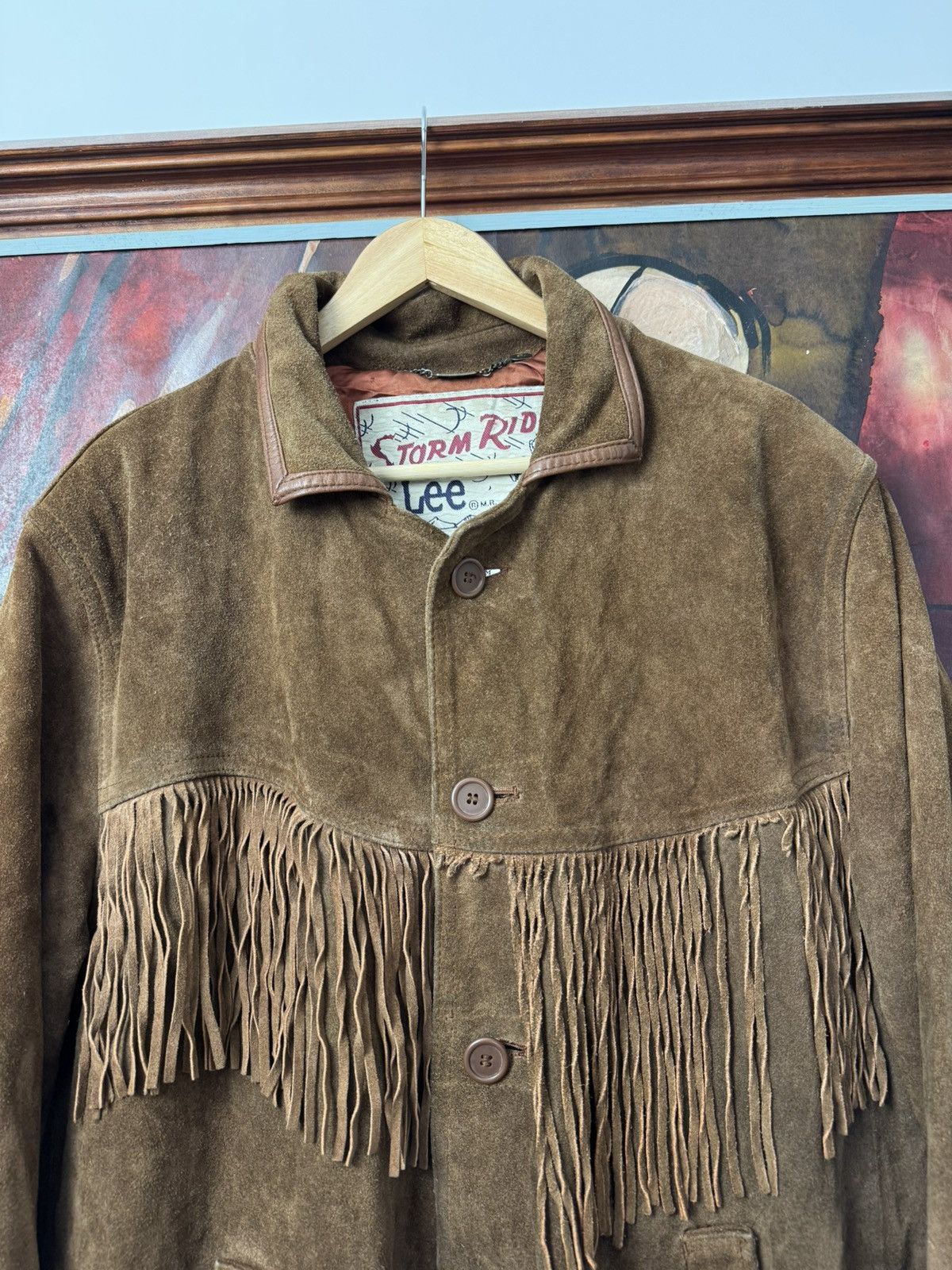 Lee Lee Storm Rider 80s Vintage Suede Fringe Leather Jacket Rare Size US M / EU 48-50 / 2 - 5 Thumbnail