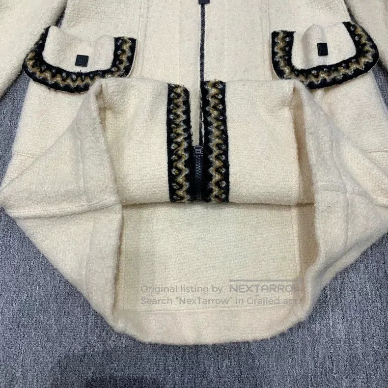Chanel Chanel White woollen lapel zipper coat Size S / US 4 / IT 40 - 7 Thumbnail