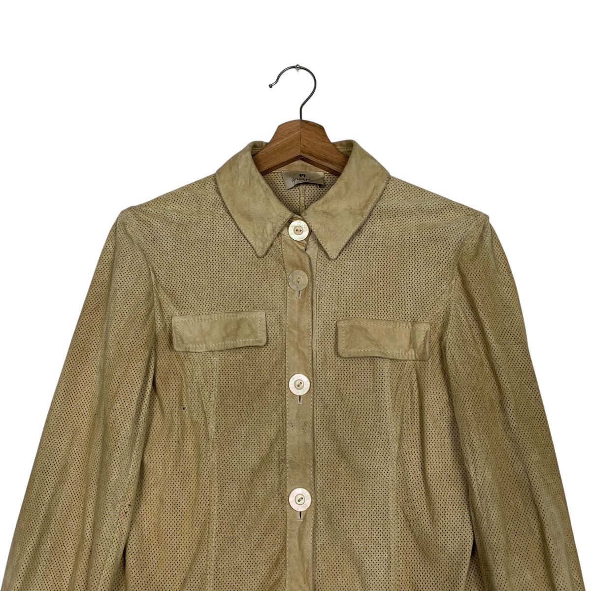 Aigner Aigner See Through Leather Jacket Size S / US 4 / IT 40 - 2 Thumbnail
