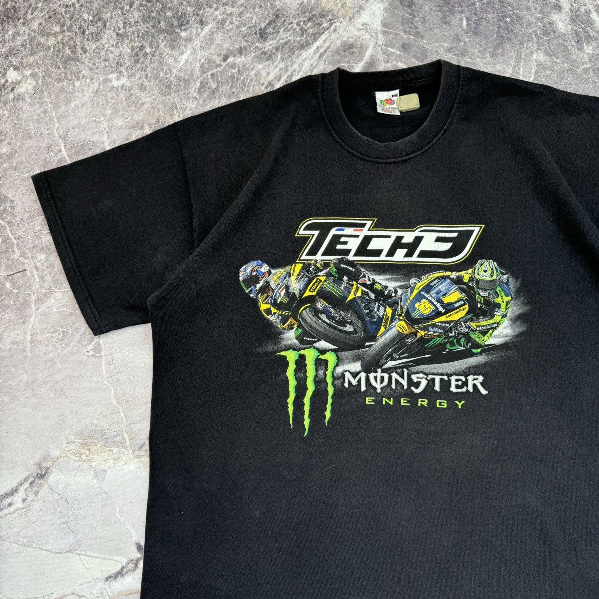 Vintage Monster Energy Tech 3 T shirt Motorsport Rancing Bikers Size US XL / EU 56 / 4 - 6 Thumbnail