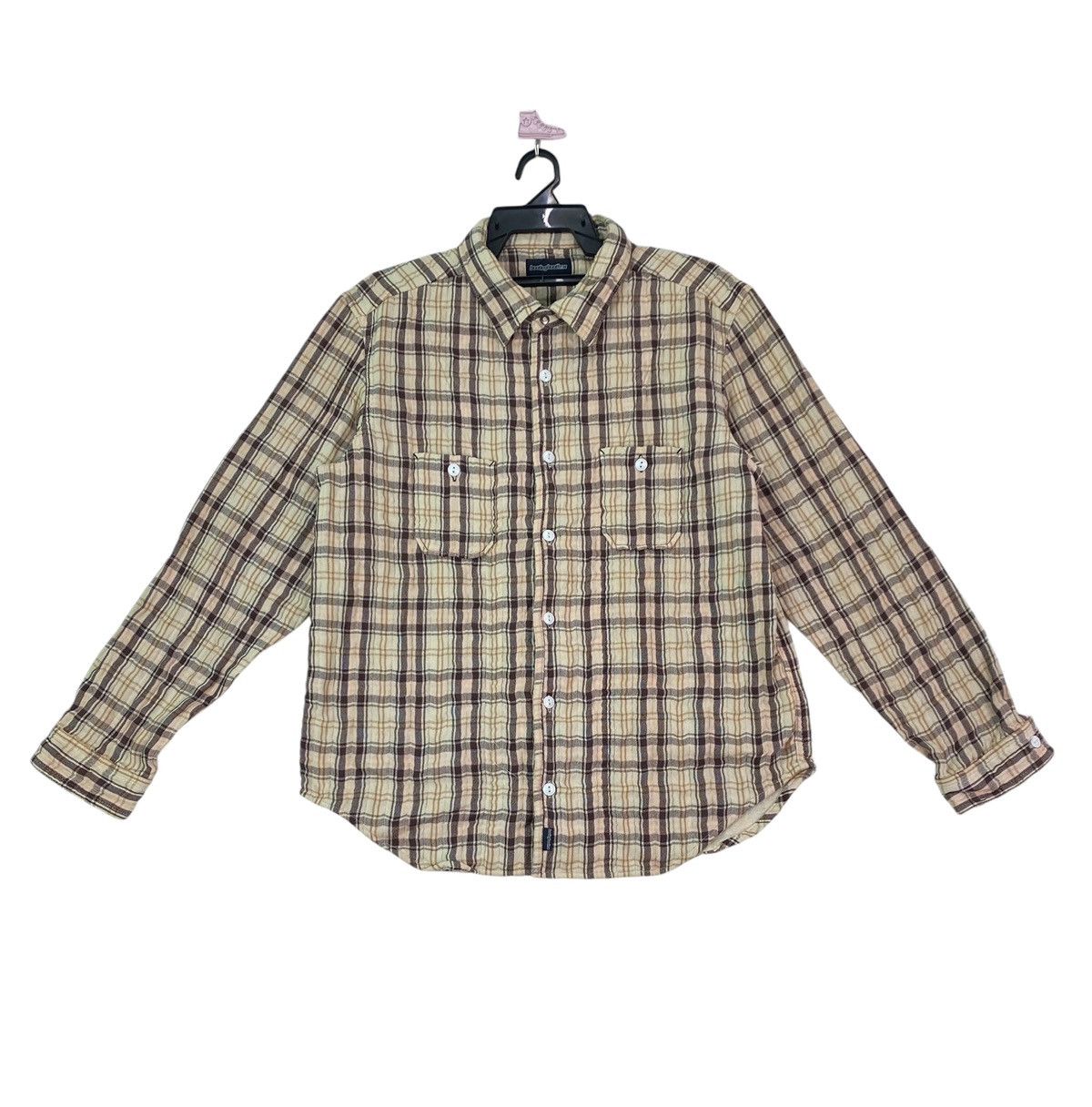 Japanese Brand × Vintage Vtg 90s Bootlegbooth japan checkered shirts button up Size US L / EU 52-54 / 3 - 1 Thumbnail
