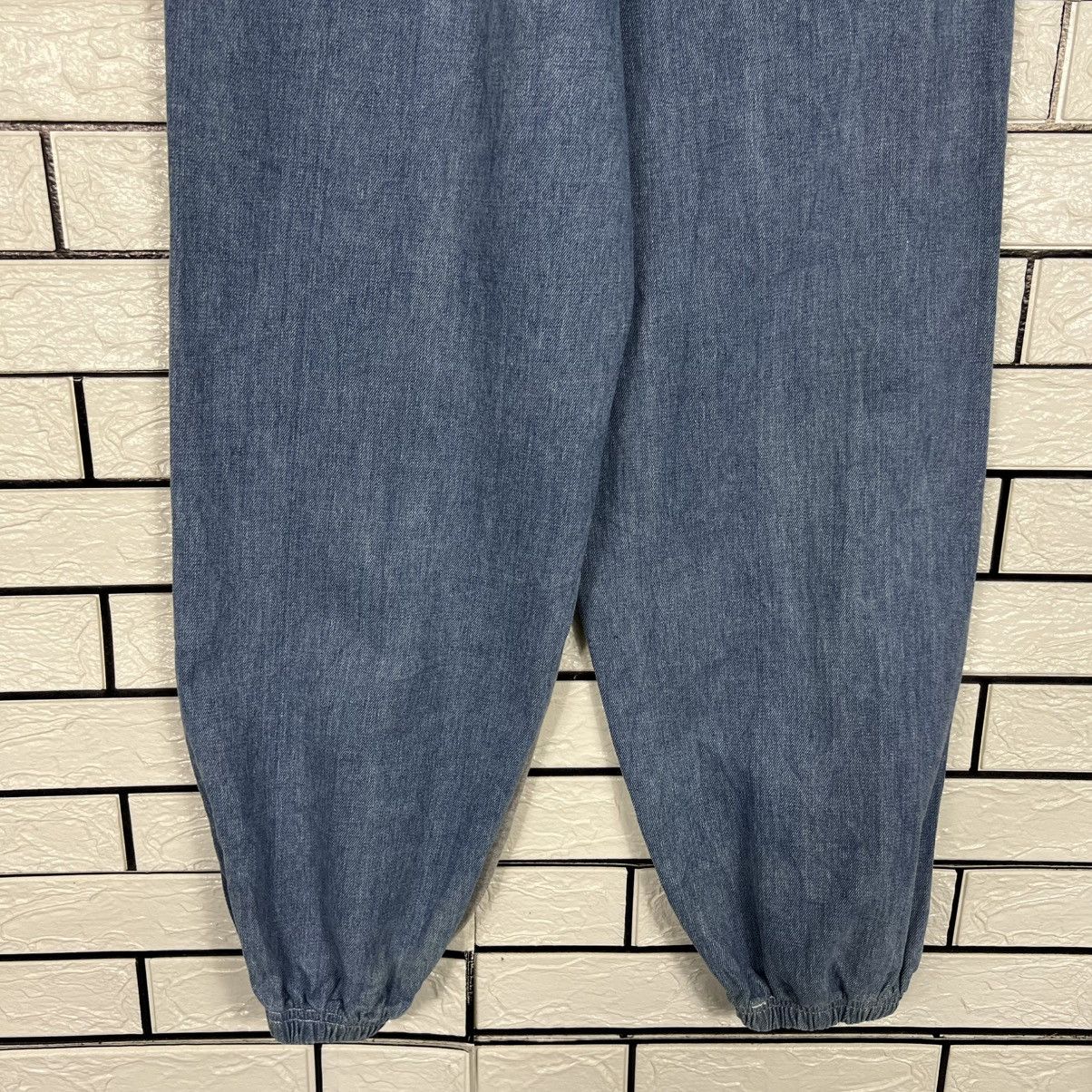 Japanese Brand SLOW RECORD HOUSE Asura Denim Sweat Pants #4214-C192 Size US 26 / EU 42 - 14 Thumbnail
