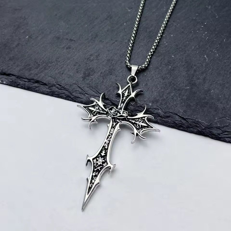 Japanese Brand Gothic Skeleton Cross Necklace Size ONE SIZE - 3 Thumbnail
