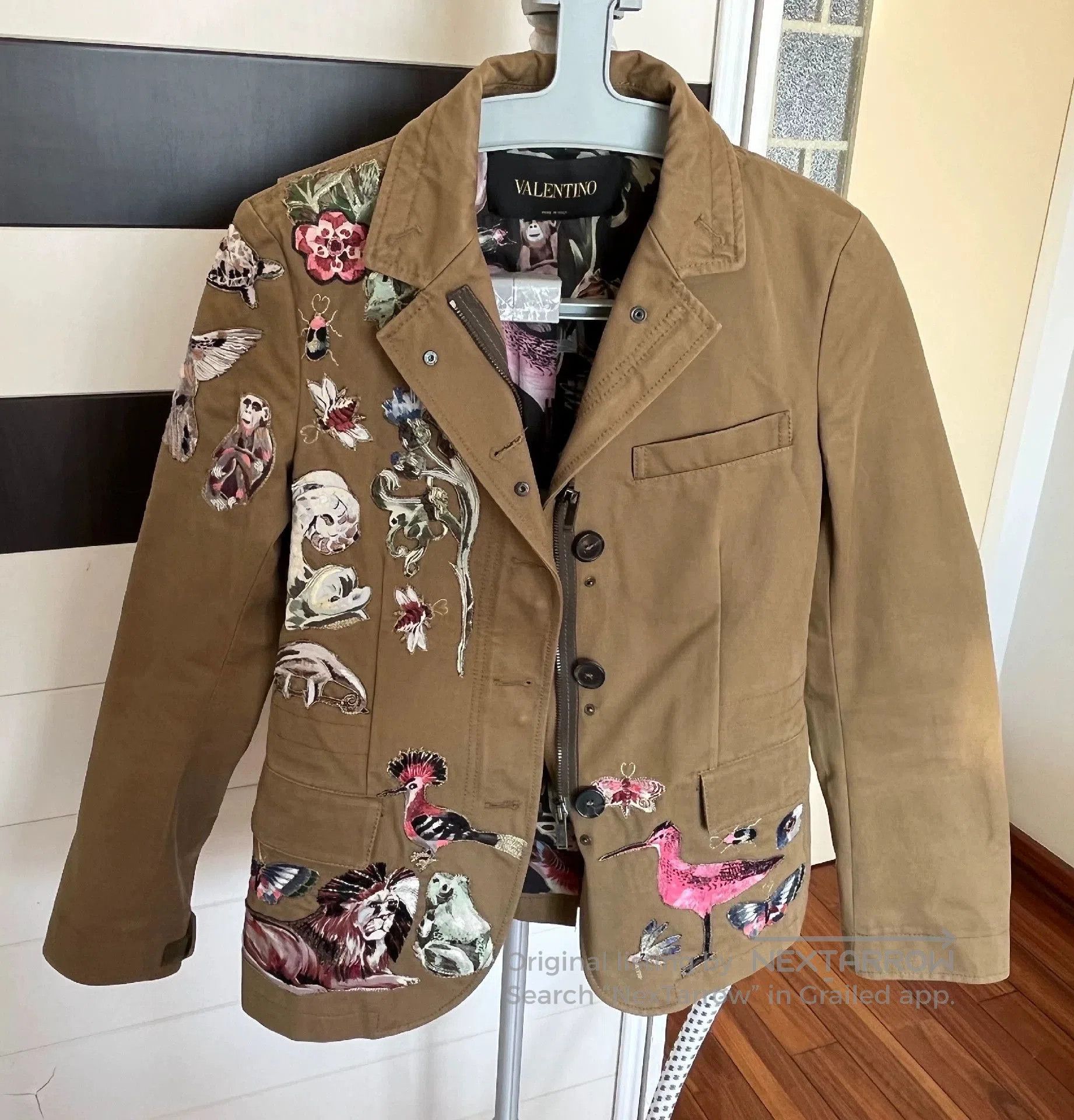 Valentino Valentino Embroidered Green Casual Blazer. Size US S / EU 44-46 / 1 - 1 Thumbnail