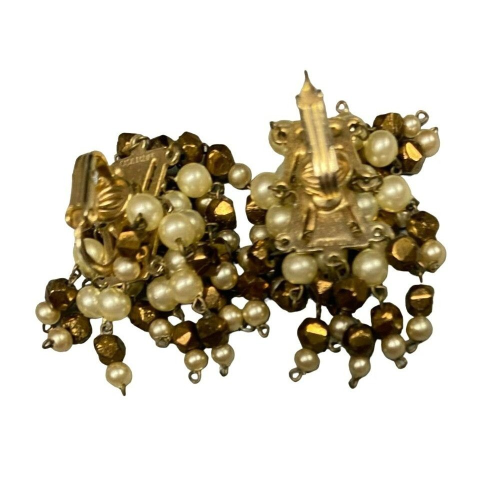 Other Rare Vintage Castlecliff Multi-Strand Pearl & Bronze Bead Ne Size ONE SIZE - 6 Thumbnail