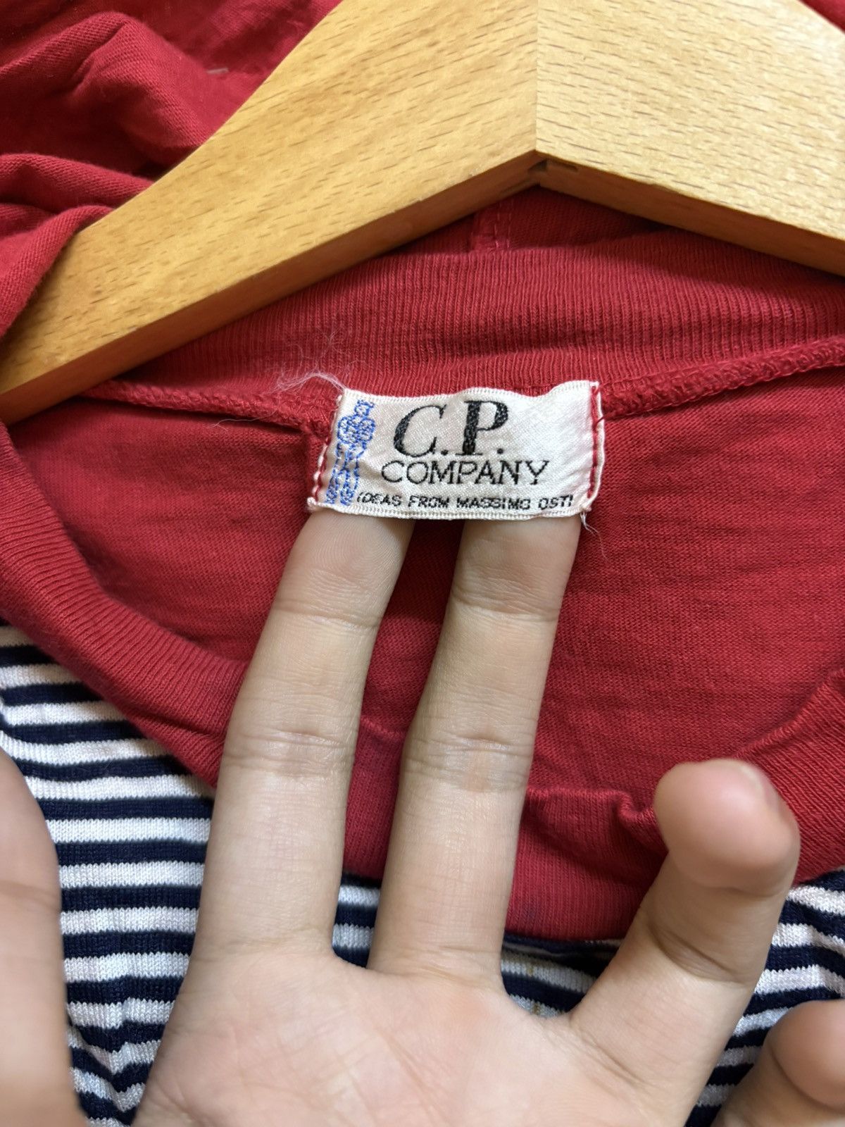 C.P. Company × Vintage Vintage 80s CP Company Marina Hooded Tee Distressed Trashed Size US M / EU 48-50 / 2 - 9 Thumbnail