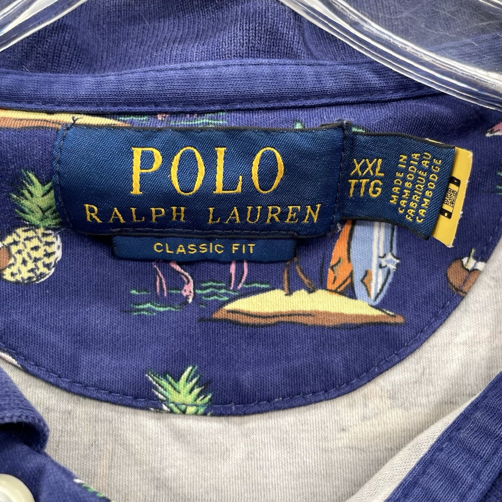 Ralph Lauren Ralph Lauren Polo Shirt Men’s XXL Blue Classic Fit Preppy Surf Flamingo Academia Shirt Size US XXL / EU 58 / 5 - 3 Thumbnail