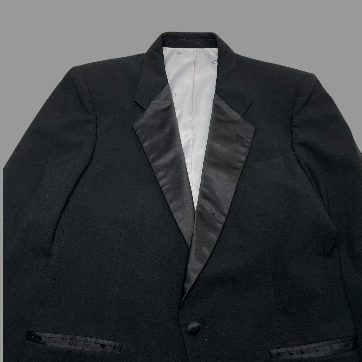 Christian Dior Monsieur Christian Dior monsieur black wool tuxedo blazer jacket Size 38L - 3 Thumbnail