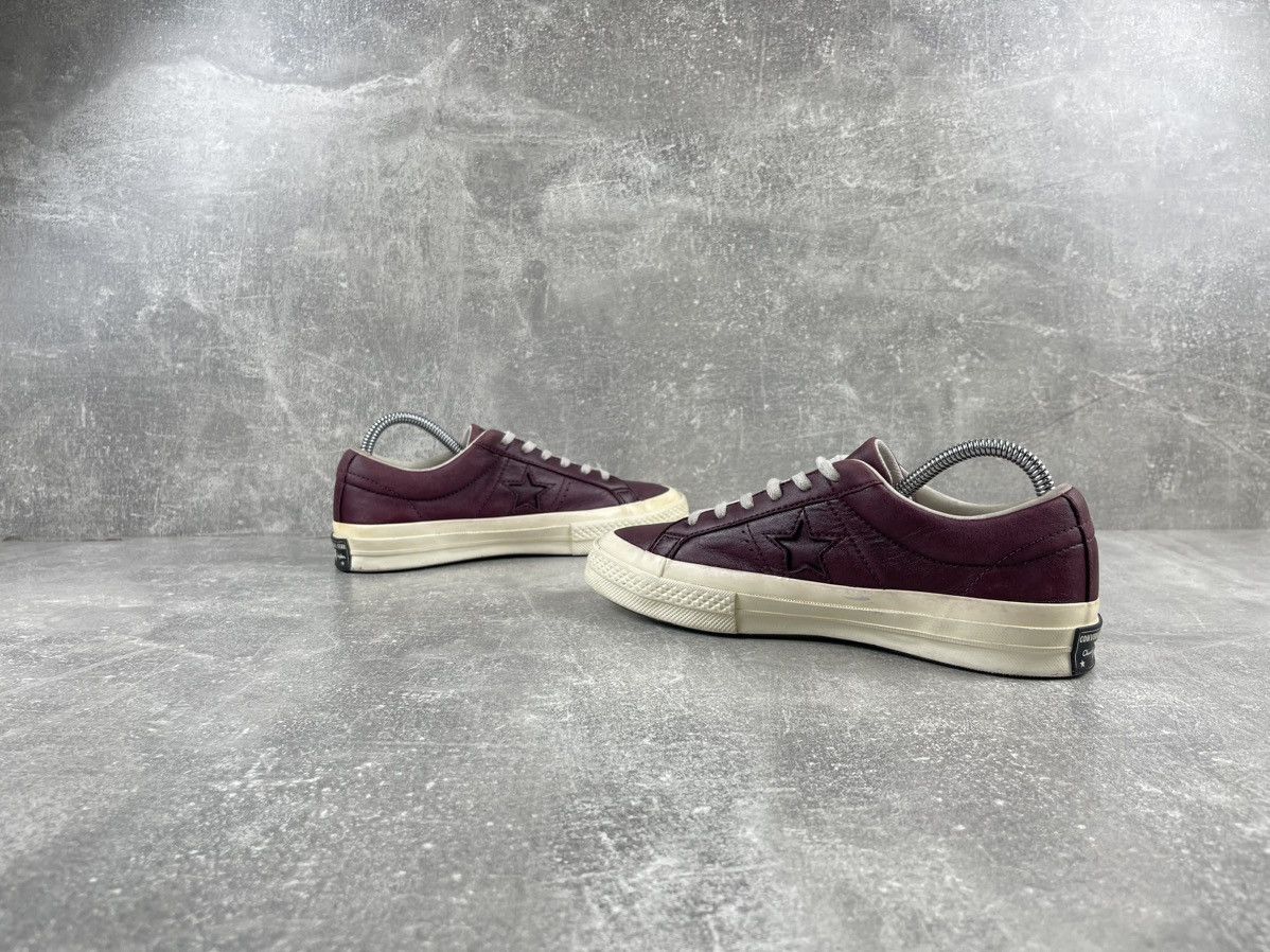 Converse × Vintage Vintage Converse One Star Burgundy Leather Sneakers Shoes Size US 5 / IT 35 - 5 Thumbnail