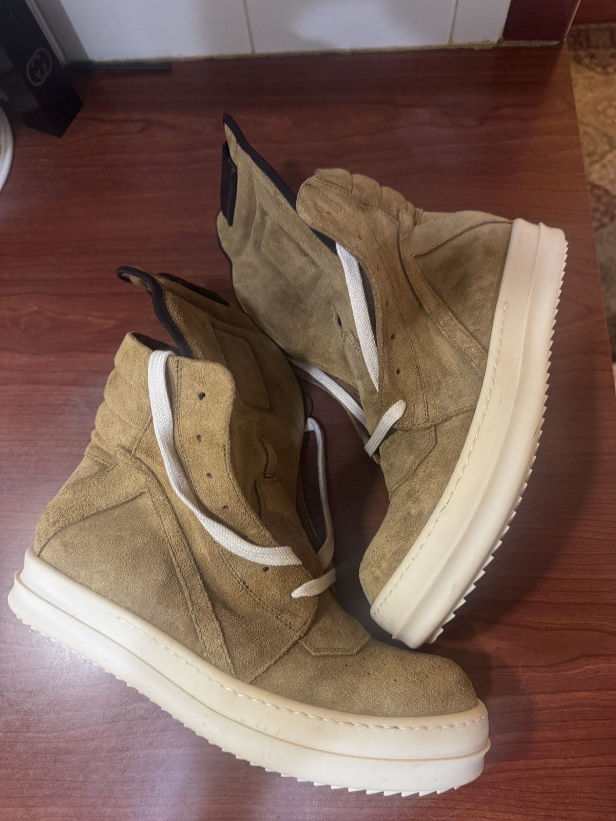 Rick Owens Fall 2014 Suede Geobasket Size US 7 / IT 37 - 1 Thumbnail