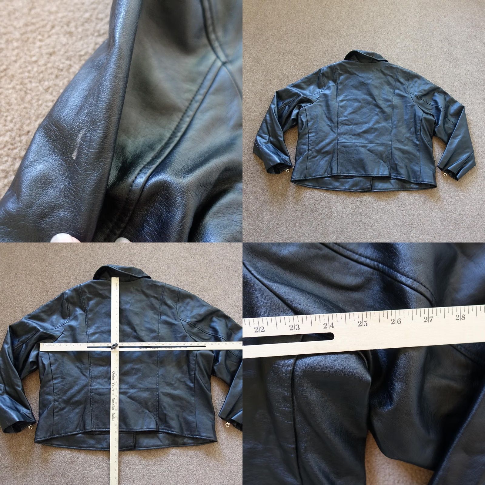 Torrid Torrid Jacket Womens 4 Black Faux Leather Moto Biker Asymmetrical Zip Pockets Jacket Womens 4 Black Faux Leather Moto Biker Zip Pockets Size S / US 4 / IT 40 - 8 Thumbnail