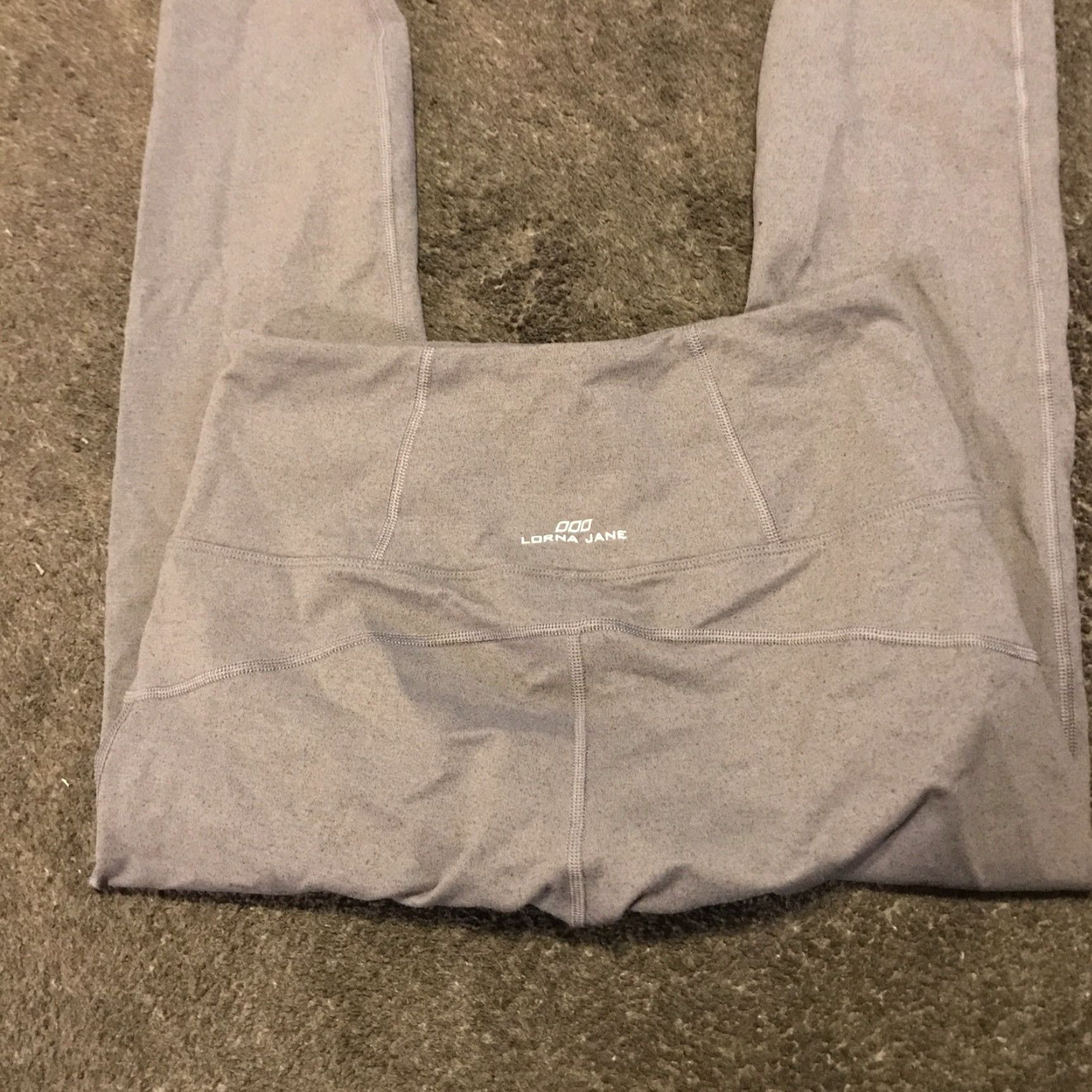 Vintage Lorna Jane Leggings Womens Medium Gray Mid Rise Size 32" / US 10 / IT 46 - 2 Thumbnail
