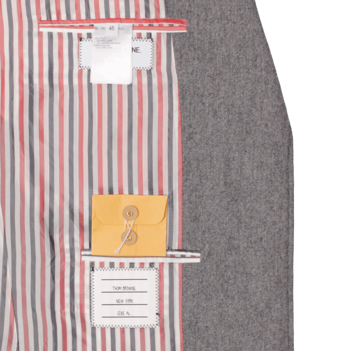 Thom Browne Grey Engineered RWB Stripe Wool Cashmere Suit Size 36R - 6 Thumbnail