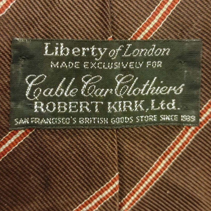 Other VTG Cable Car Clothiers Robert Kirk Brown/Red Stipe Silk Tie Size ONE SIZE - 2 Thumbnail