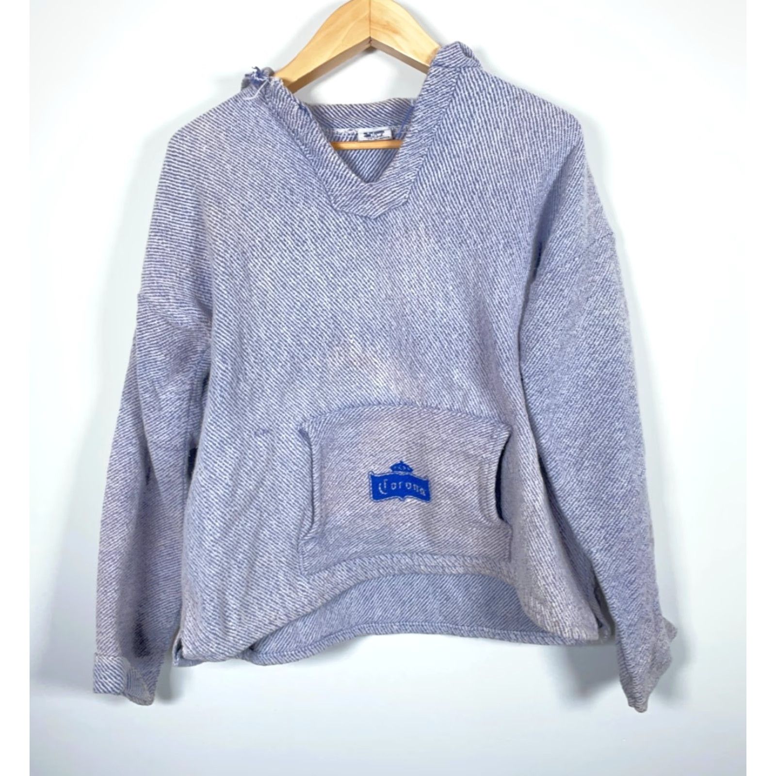 Vintage VINTAGE Corona Beach Baja Hoodie Men XL Gray Blue Graphic Print Hooded Pullover 90s Mexico Made Size US XL / EU 56 / 4 - 2 Thumbnail