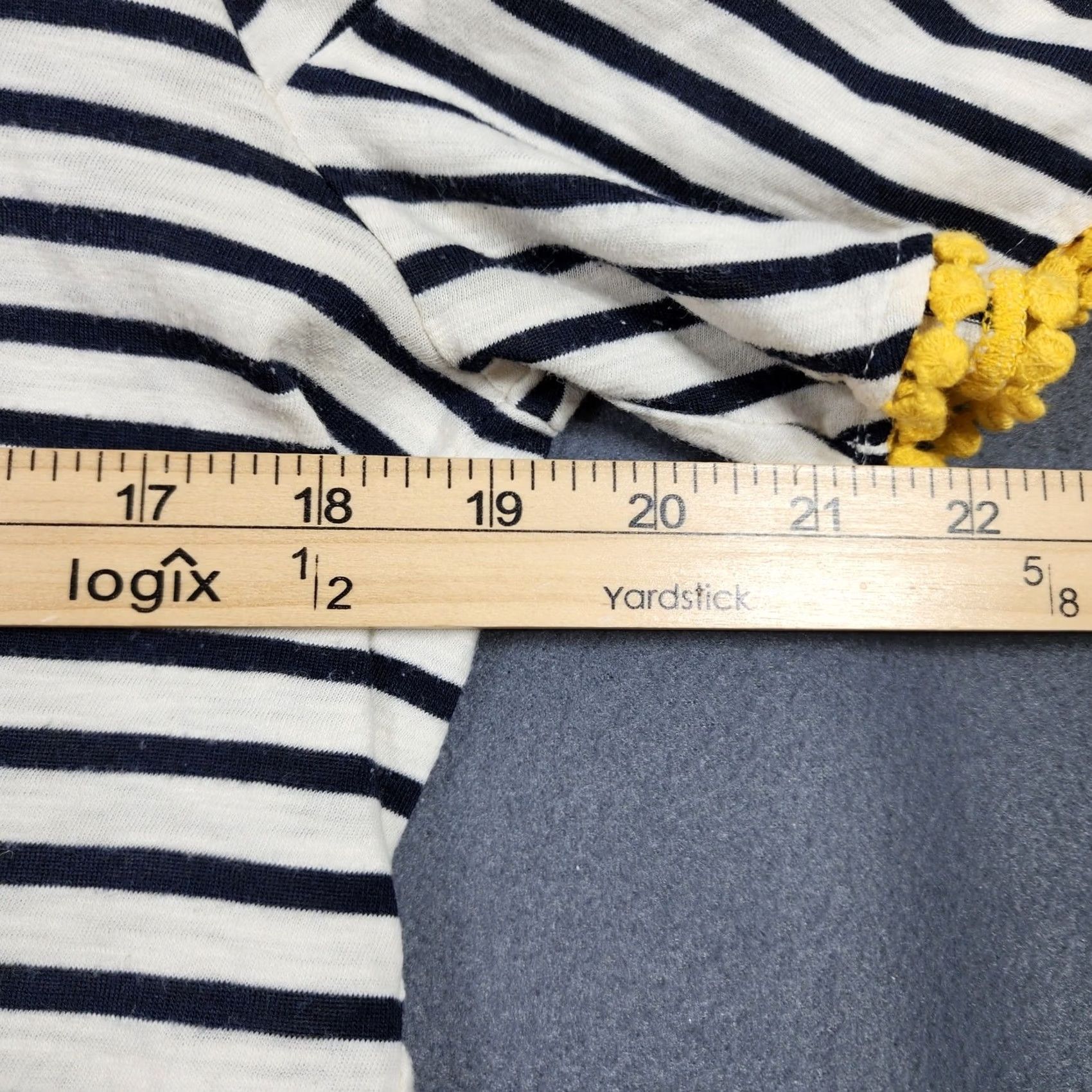 Anthropologie W5 Womens Top Blouse Short Sleeve Stripe Nautical Lightweight Blue White M Womens Size M / US 6-8 / IT 42-44 - 4 Thumbnail