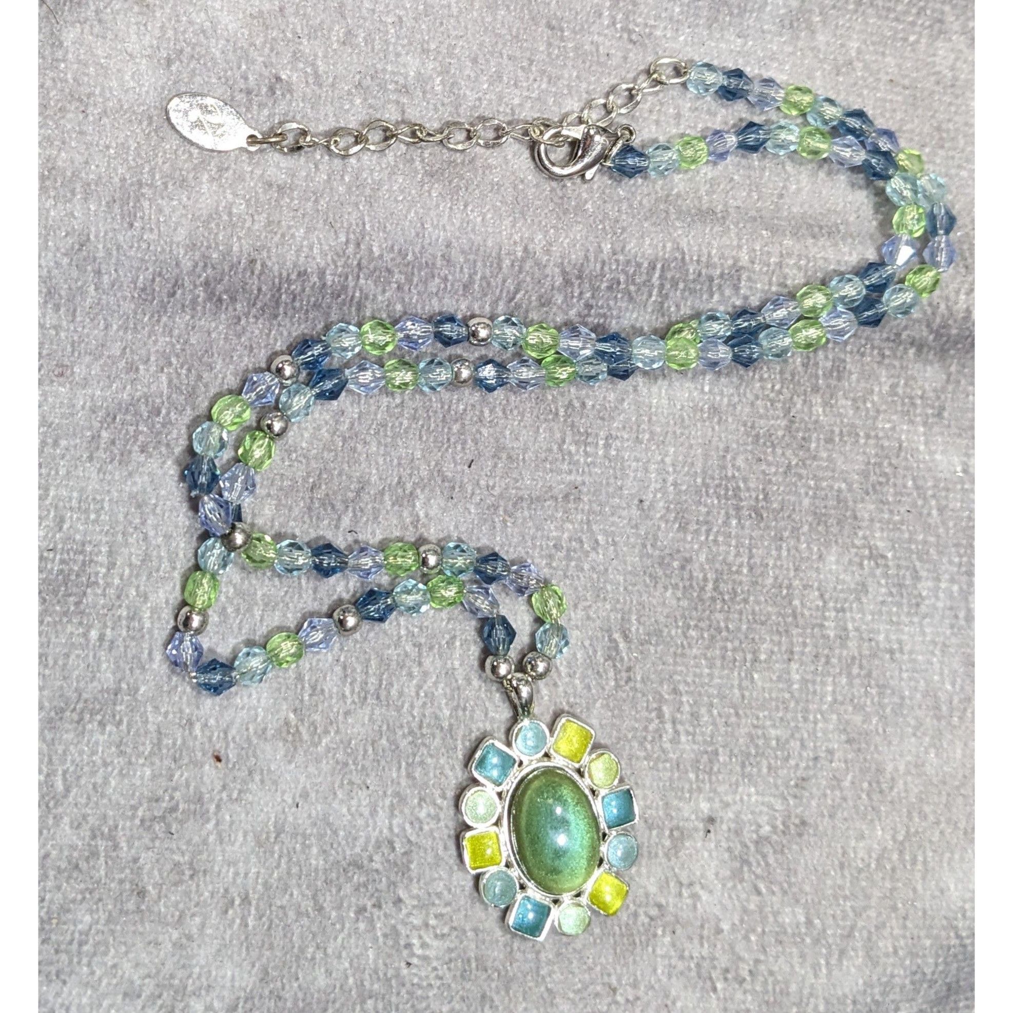 Other Village Blue And Green Pendant Necklace With Enamel Accents Size ONE SIZE - 5 Thumbnail