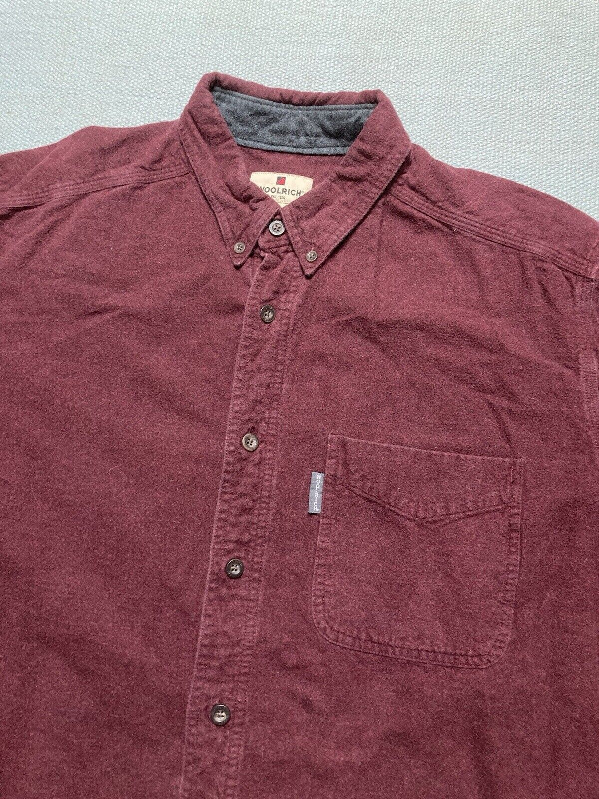 Vintage × Woolrich Woolen Mills Woolrich chamois flannel shirt maroon ruby heather men’s XL Size US XL / EU 56 / 4 - 2 Thumbnail