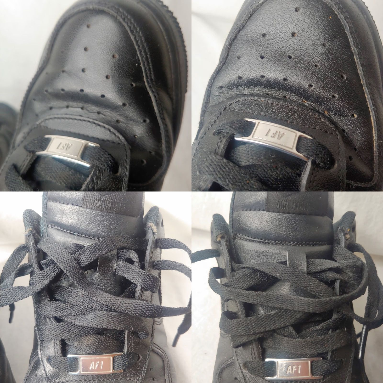 Nike Nike Air Force 1 Shoes Women 7.5 Black Low Top Sneaker Lace Up Athletic Comfort Size M / US 6-8 / IT 42-44 - 8 Thumbnail