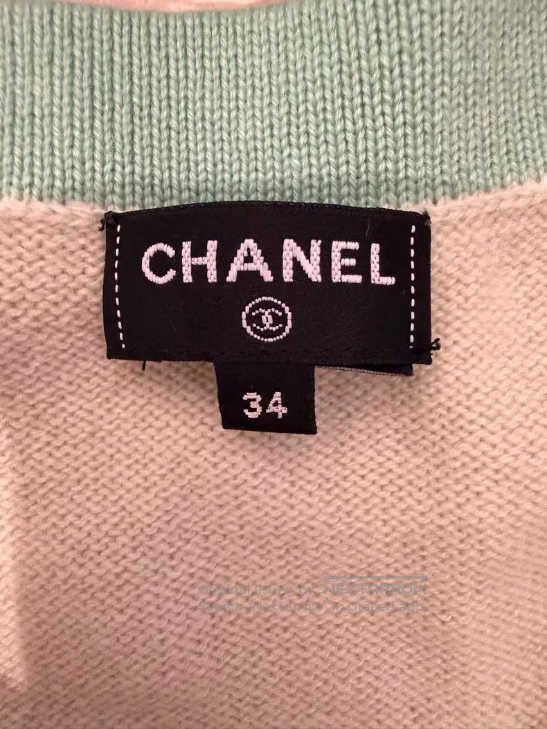 Chanel Chanel 23s mint green knitted hanging neck strap sleeve su Size XXS / US 00 / IT 34 - 3 Thumbnail