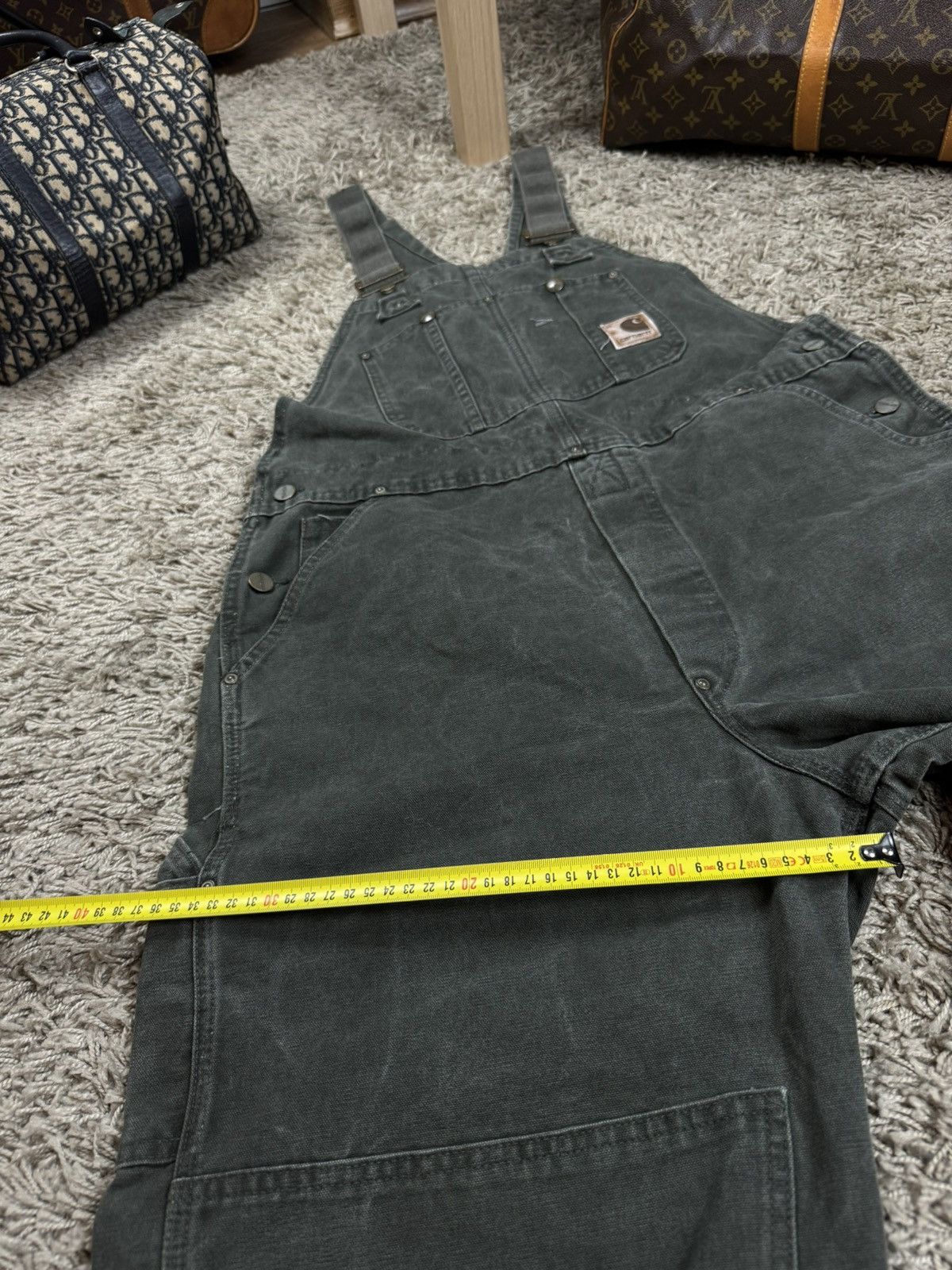 Carhartt × Vintage Vintage overall jeans Carhartt original casual skate item Size US 39 - 8 Thumbnail