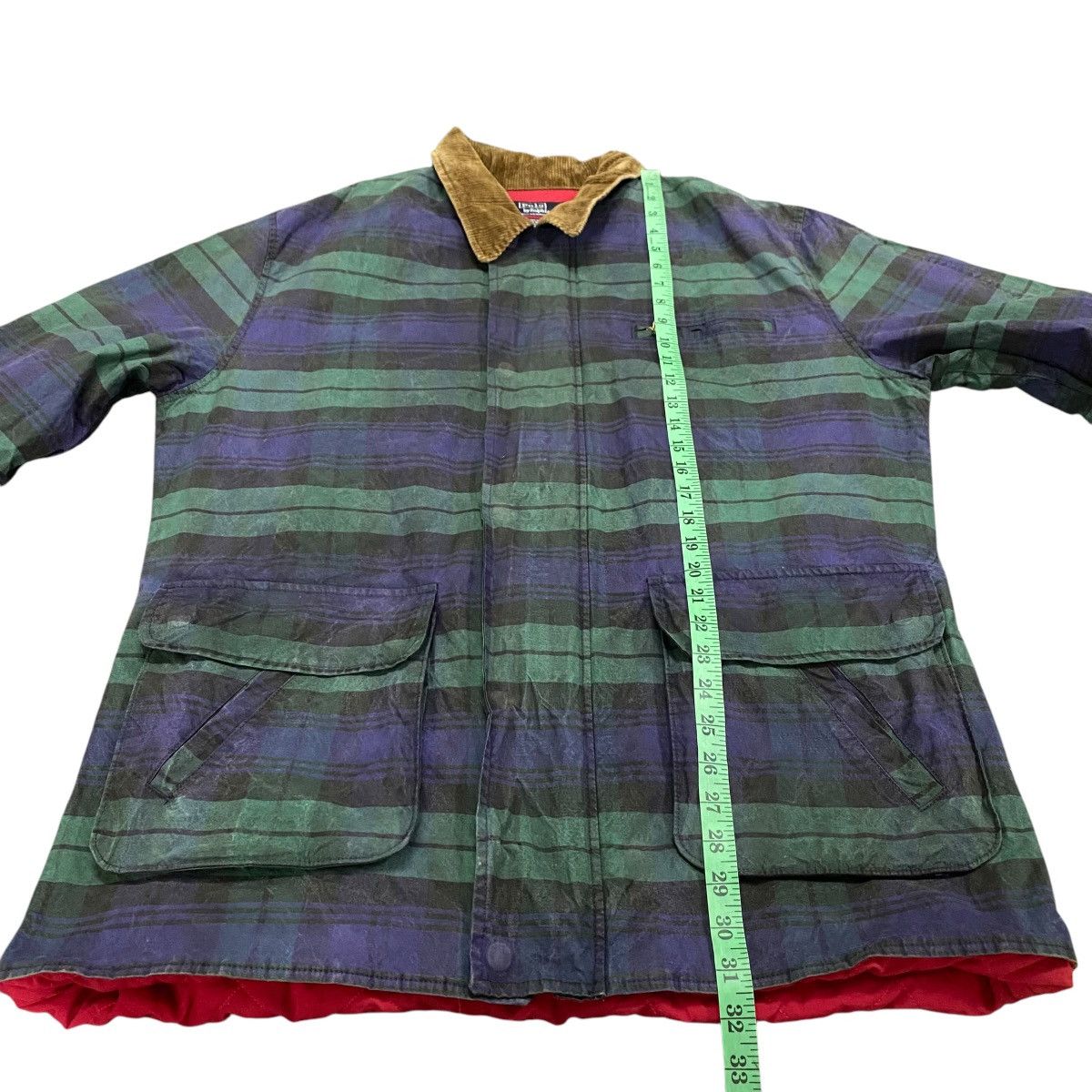 Polo Ralph Lauren × RRL Ralph Lauren × Vintage Vintage 90s Polo Ralph Lauren Oilskin Waxed Plaid Field Size US L / EU 52-54 / 3 - 13 Thumbnail