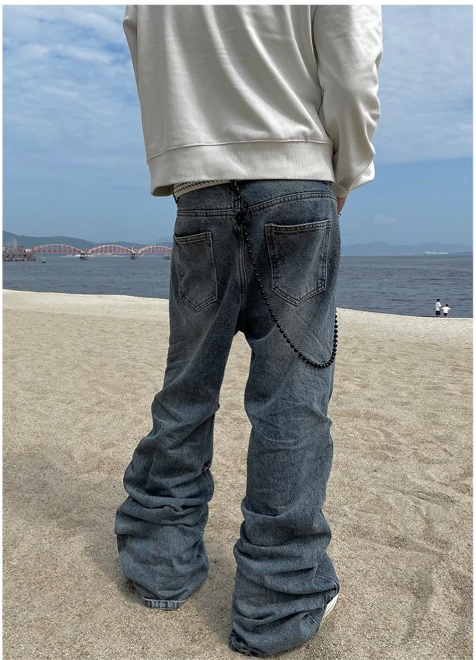 Japanese Brand × Vintage Vintage Blue Flare stacked Jeans Size US 30 / EU 46 - 2 Thumbnail