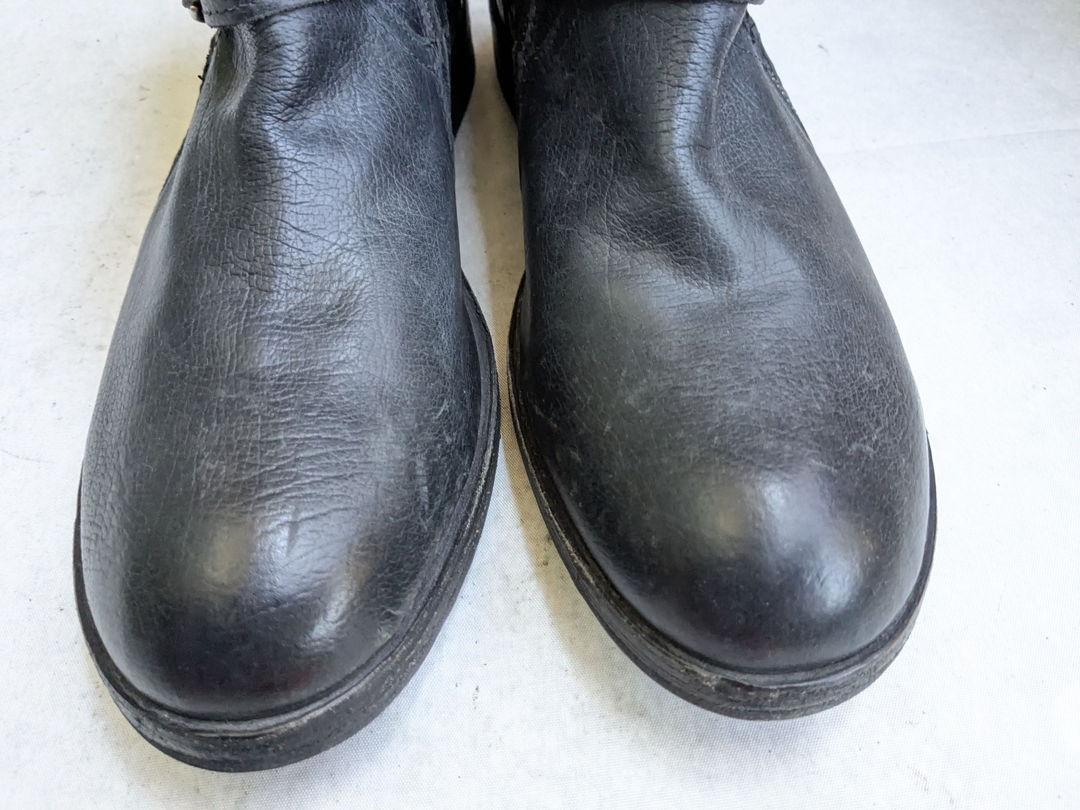 Frye Frye Engineer Boots Black Leather 10.5 M Leather Buckle Size US 10.5 / EU 43-44 - 3 Thumbnail