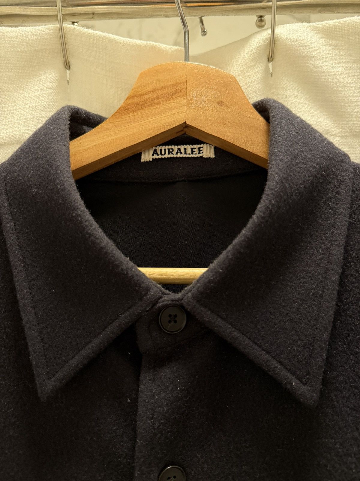 Auralee Auralee Brushed Super Fine Wool Flannel - Ink Black Size US M / EU 48-50 / 2 - 5 Thumbnail