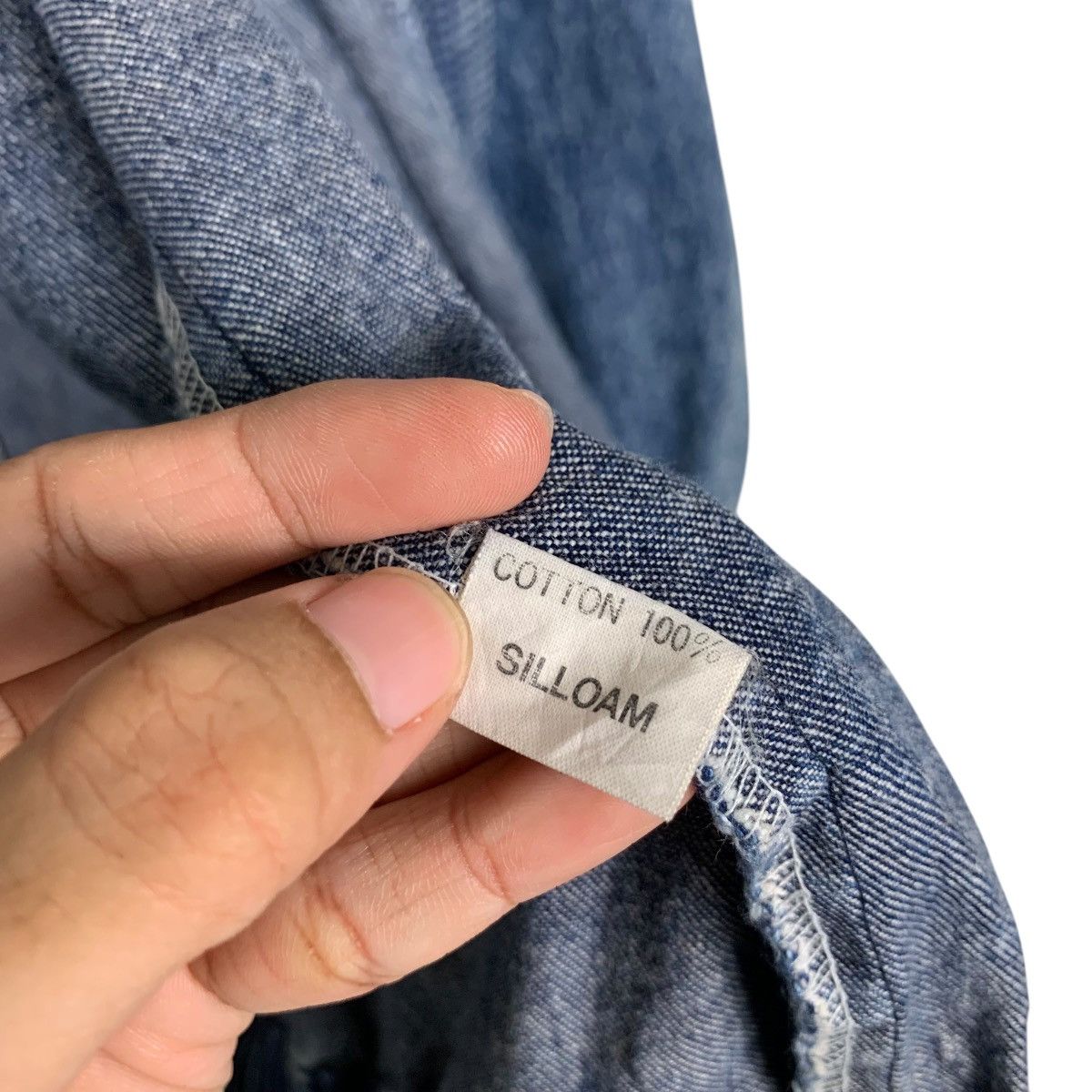 Vintage SILLOAM Denim Cardigan Casual Jacket #1525-C68 Size L / US 10 / IT 46 - 16 Thumbnail