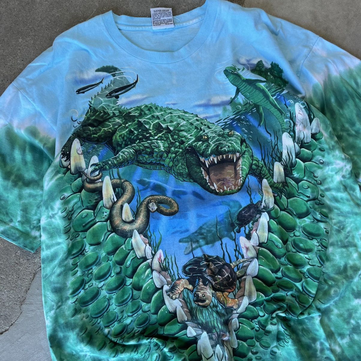 Liquid Blue Liquid Blue Vintage 90s All Over Print Alligator Crocid Size US XL / EU 56 / 4 - 2 Thumbnail