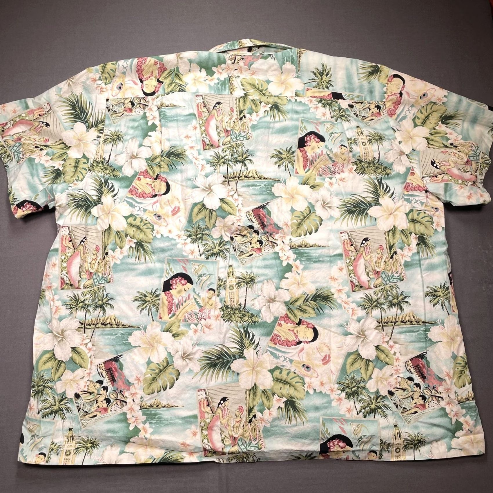ALOHAS RJC Shirt Mens 4XL Hawaiian Aloha Cotton Short Sleeve Button Up Hawaii USA Multicolor Floral Size US XXL / EU 58 / 5 - 4 Thumbnail
