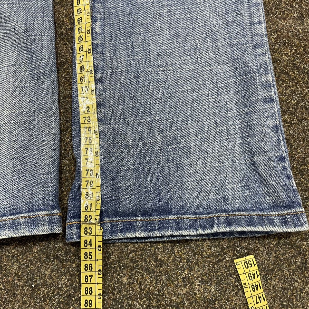 Vintage Y2K Vintage Flared Distressed Wide Leg Jeans Grunge Logo 29 Size US 29 - 6 Thumbnail