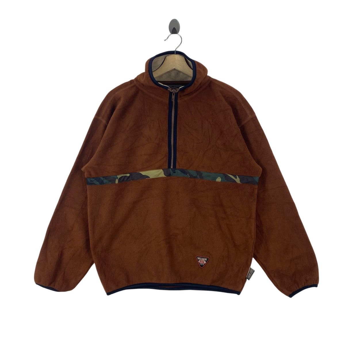 SKECHERS Vintage SKECHERS SPORT Utility Fleece Pullover Jacket Camo Size US M / EU 48-50 / 2 - 3 Thumbnail