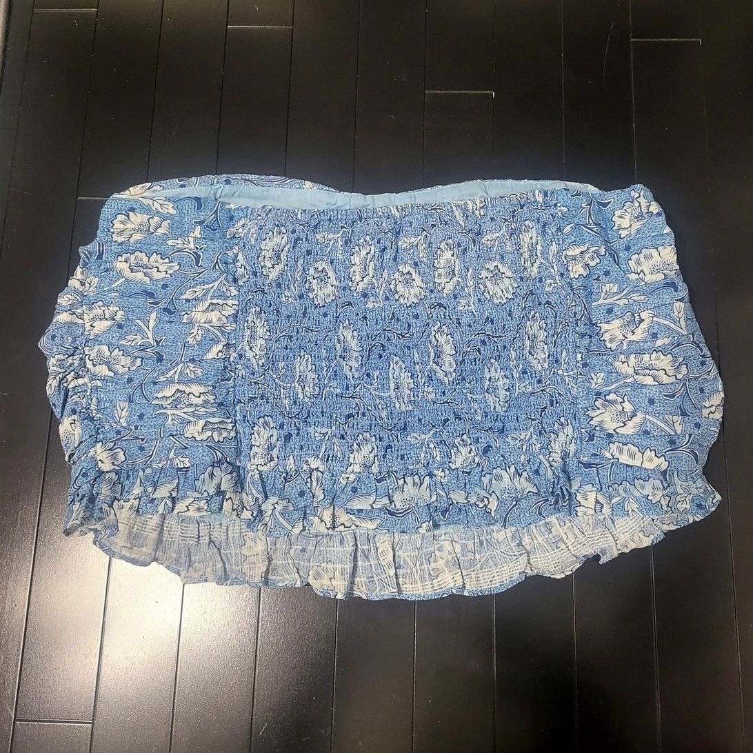Anthropologie Anthropologie Forever That Girl Blue Motif Tube Top - 1X Size XL / US 12-14 / IT 48-50 - 2 Thumbnail