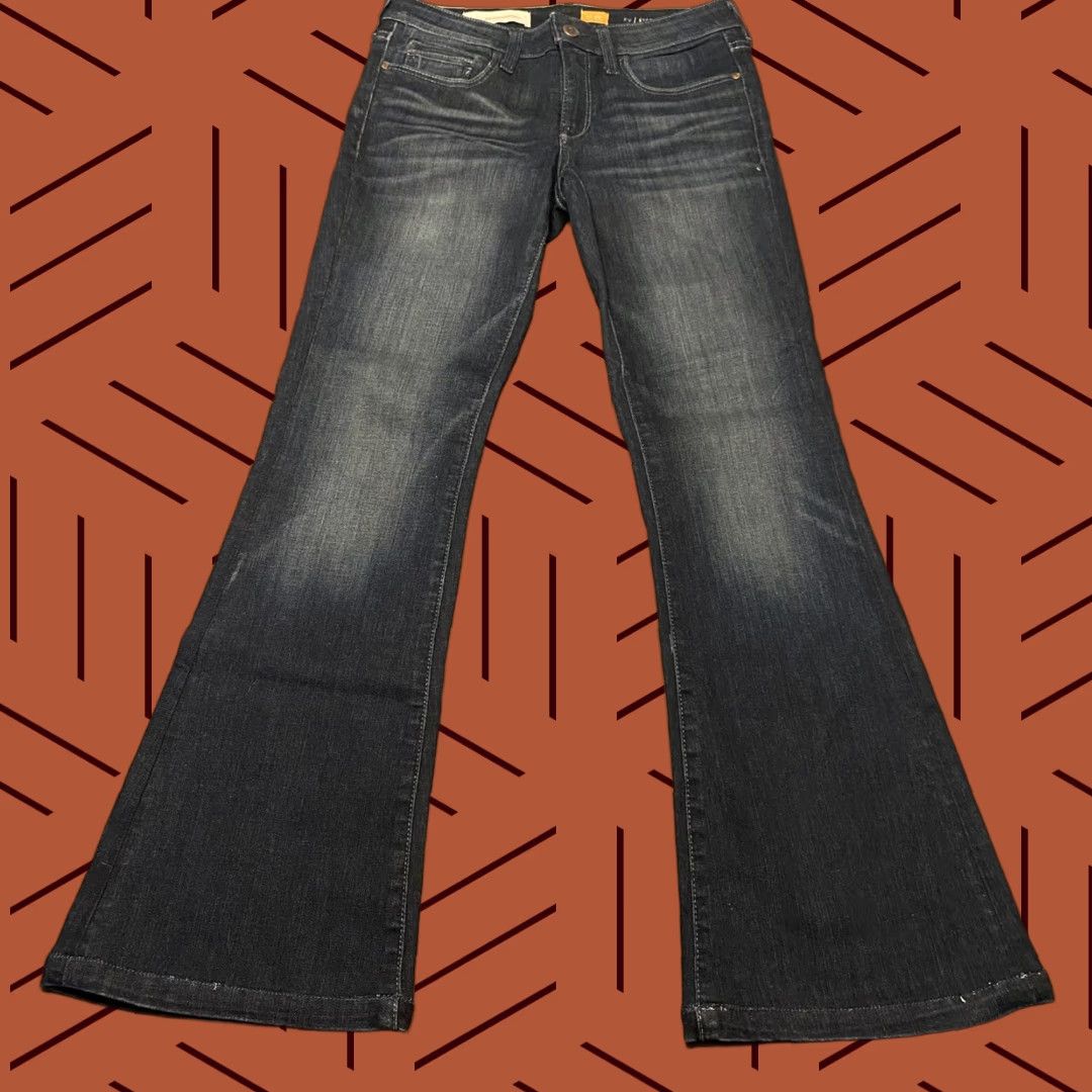 Vintage VINTAGE Pilcro & The Letterpress Jeans No. 27 Stet Flare Boot Cut Women 28x30 Dark Blue Size 28" / US 6 / IT 42 - 1 Thumbnail