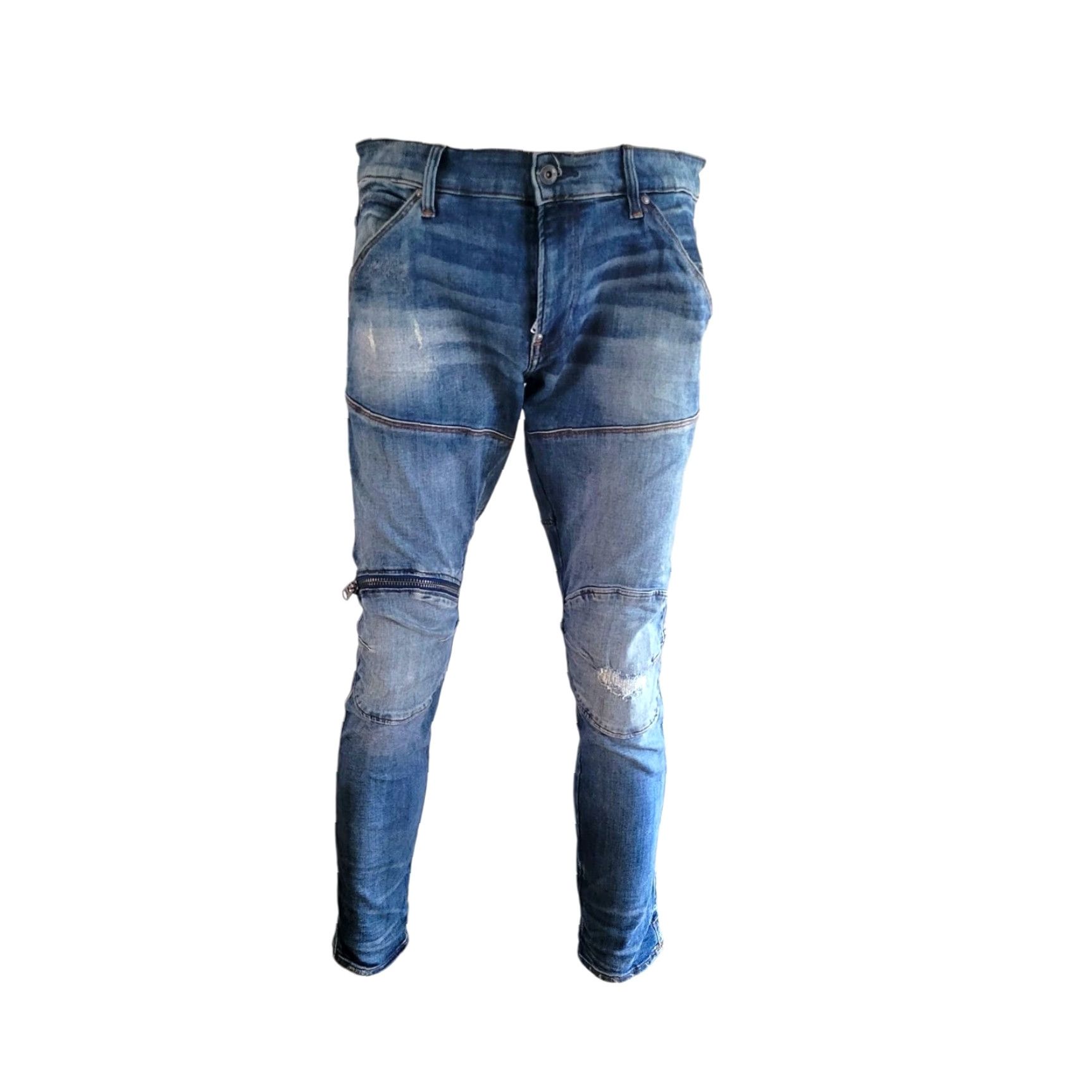 G-Star G-Star RAW 5620 3D Zip Knee Skinny Jeans – W33 L30 Mens Jeans Faded Blue 33 Skinny 3D Knee Zip Fashion 5620 3D Zip Knee (W33 L30) Mens Size US 33 - 7 Thumbnail