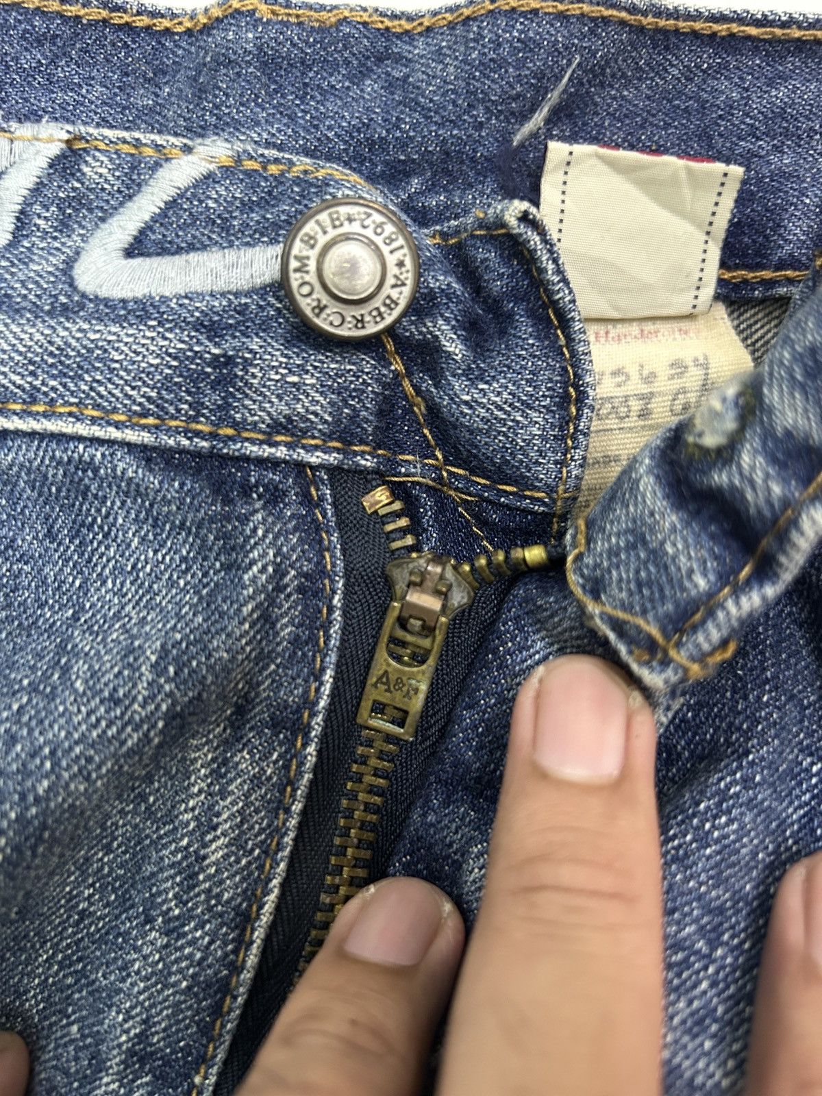 Abercrombie & Fitch × Vintage 💥 Vintage Abercrombie & Fitch Denim Distressed Punk Ripped Size US 34 / EU 50 - 21 Thumbnail