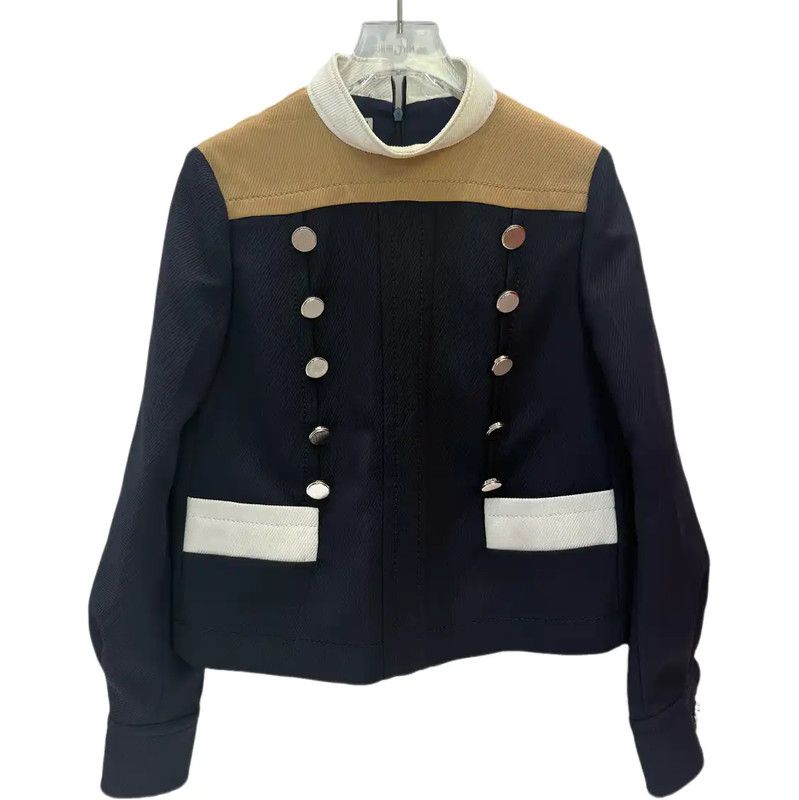Miu Miu Miu Miu Women's Navy Polyester Jacket 0089 Size L / US 10 / IT 46 - 1 Thumbnail