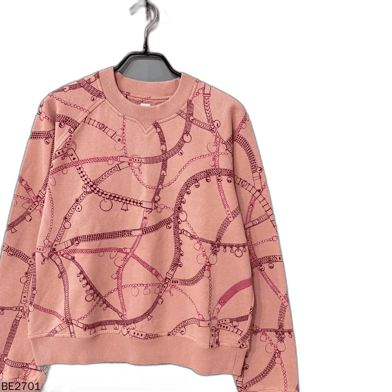 Hermes HERMES Printed Ribbed Crewneck Long-Sleeve Sweater Size M / US 6-8 / IT 42-44 - 1 Thumbnail