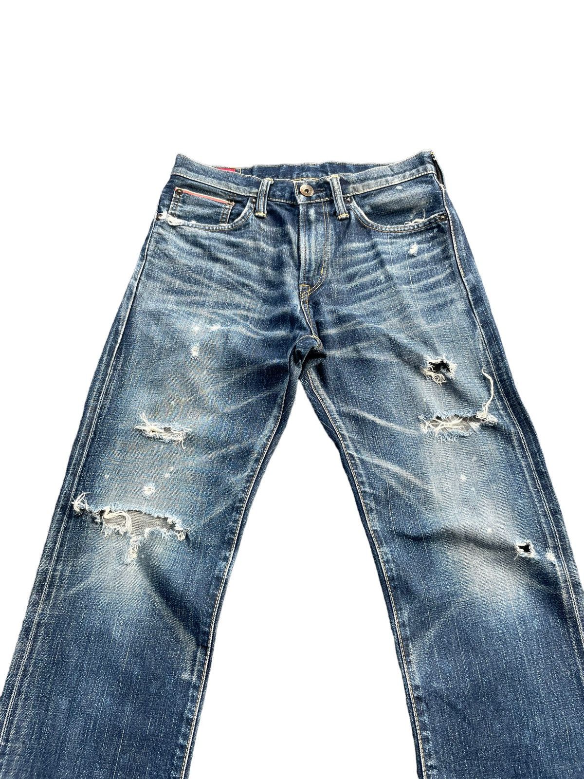 Edwin Vintage Edwin 505ZX Selvedge Distresed Denim Size US 31 - 5 Thumbnail