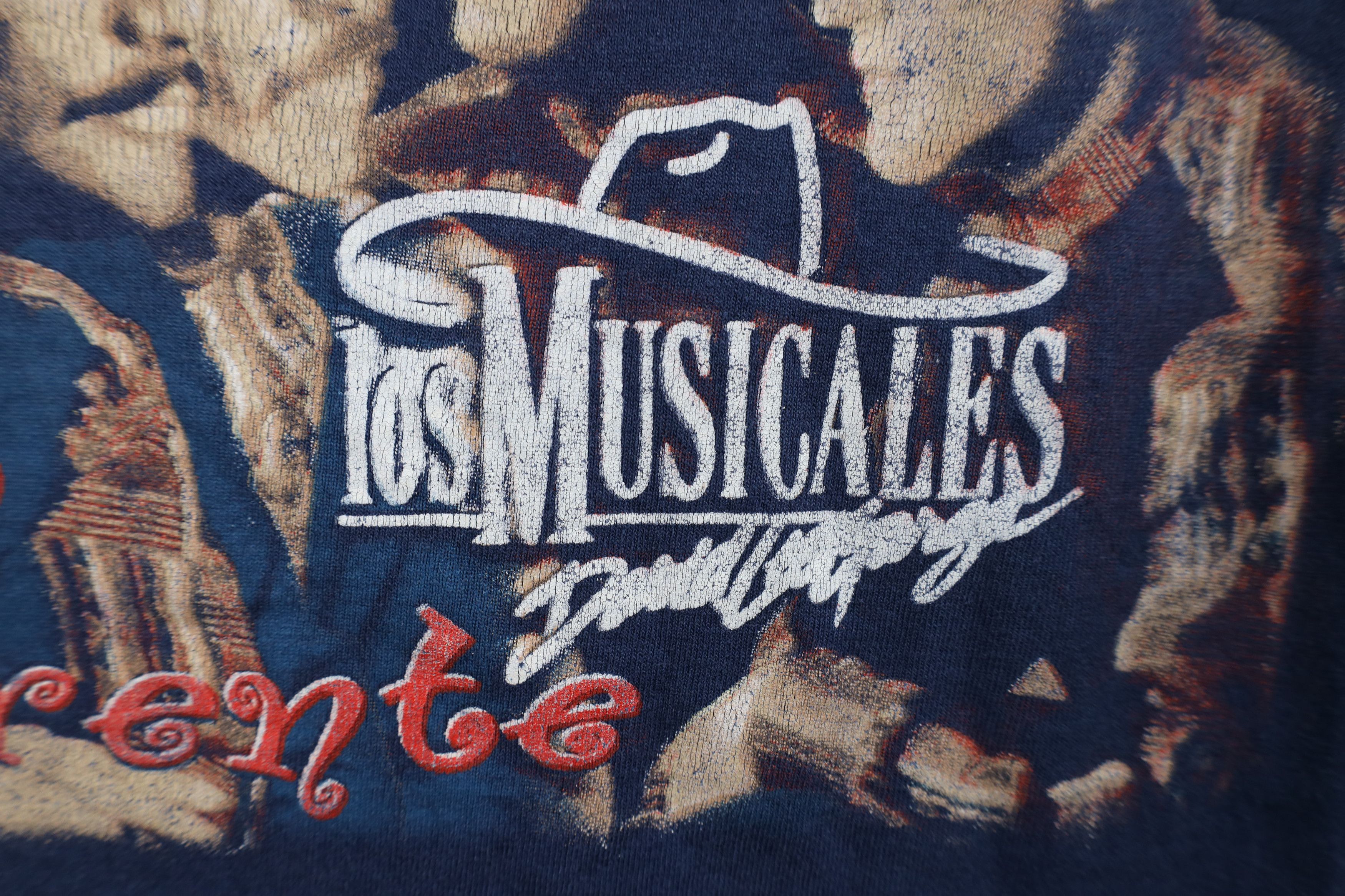 Vintage Vintage 90s Los Musicales David Lee Garza Algo T-Shirt Size US XL / EU 56 / 4 - 5 Thumbnail