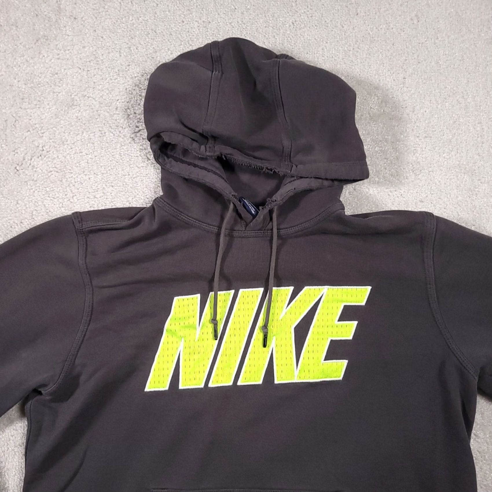 Nike Nike Hoodie Mens Large Gray Hooded Logo Spellout Fleece Sweatshirt Grunge Skater Size US L / EU 52-54 / 3 - 3 Thumbnail