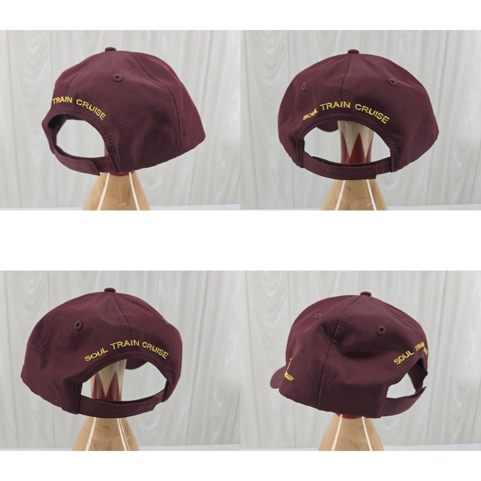 Vintage SOUL TRAIN CRUISE ADJUSTABLE STRAPBACK BASEBALL HAT CAP Maroon Unisex Adults One Size Sports Outdoor Adjustable Maroon Baseball Cap Hats Size ONE SIZE - 8 Thumbnail