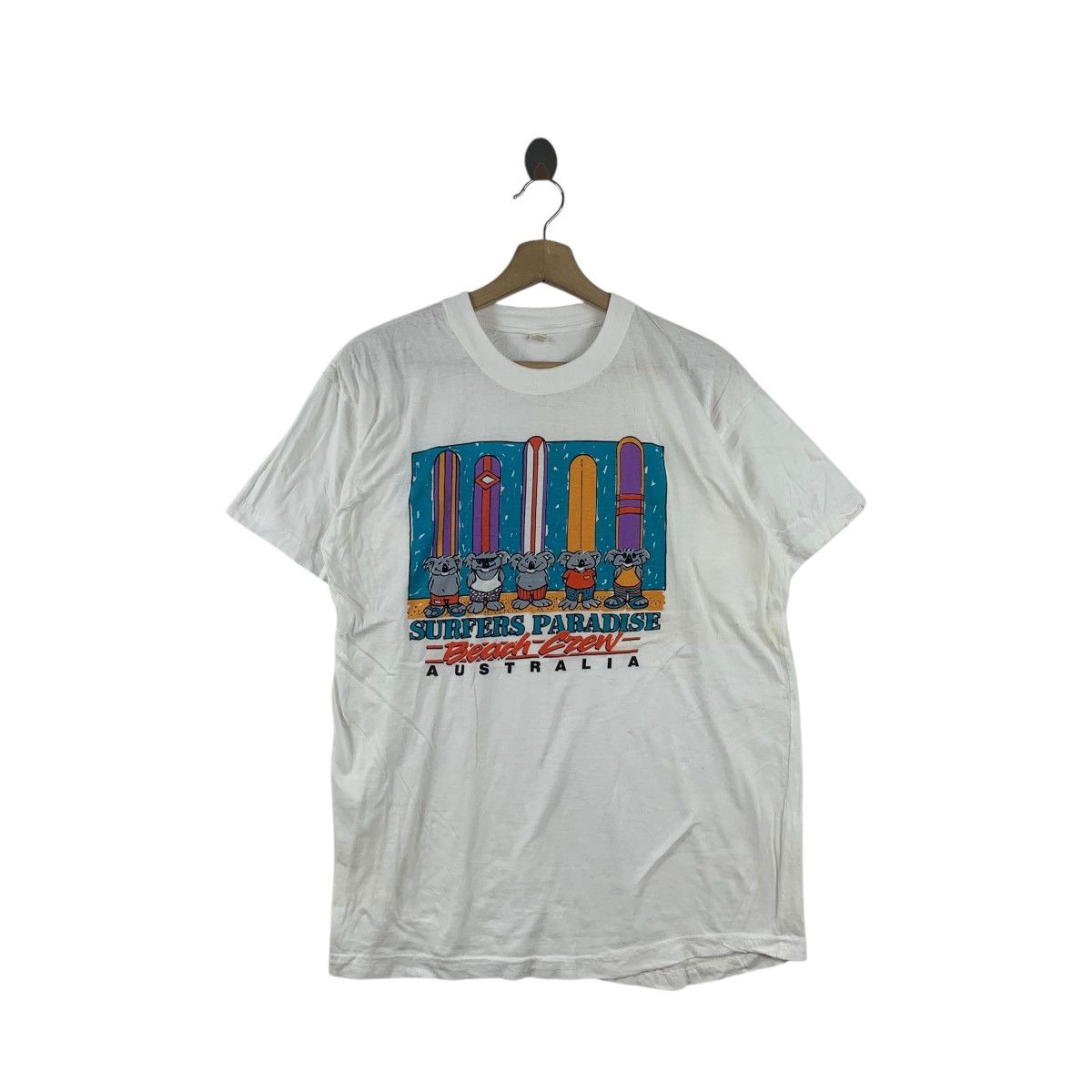 Vintage Vintage SURFERS PARADISE Beach Crew Koala Tee Shirt Top Size L / US 10 / IT 46 - 1 Thumbnail