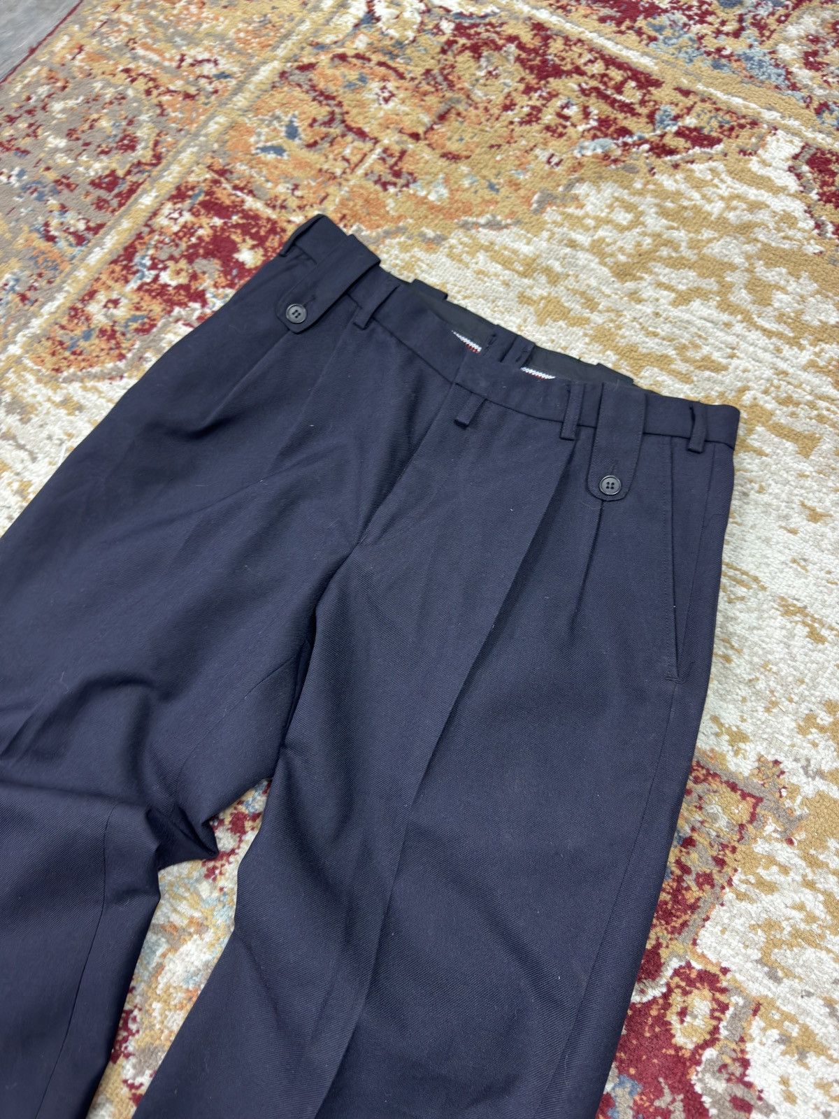 Vintage 1980s Wool Suit Pants Baggy Trousers Blend Balenciaga Rick Size US 30 / EU 46 - 3 Thumbnail