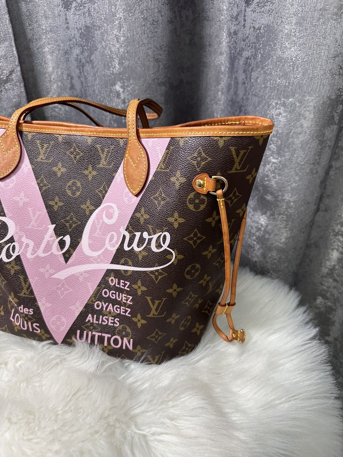 Designer × Louis Vuitton Louis Vuitton LIMITED EDITION V Neverfull bag ballerine rose Size ONE SIZE - 2 Thumbnail