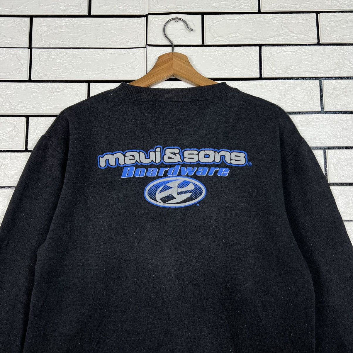 Maui and Sons 90's MAUI AND SONS Boardwear Big Logo Sweatshirt #4041-C184 Size US S / EU 44-46 / 1 - 2 Thumbnail